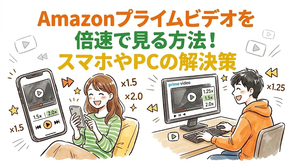 Amazonプライムビデオ倍速で見る方法！スマホやPCの解決策 を選択 Amazonプライムビデオ倍速で見る方法！スマホやPCの解決策