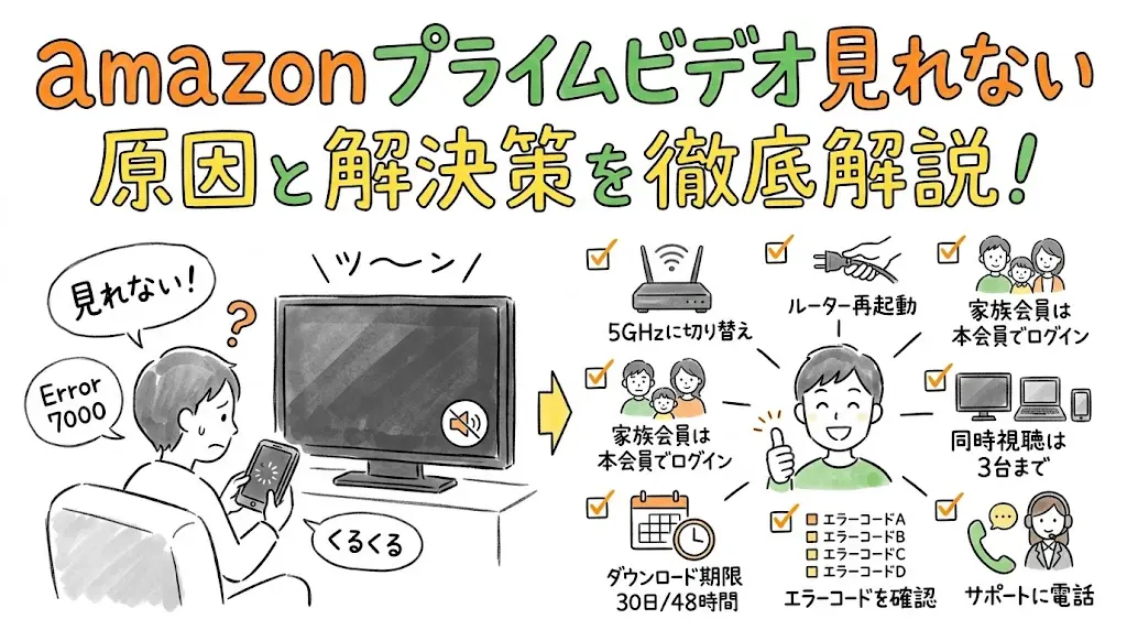 amazonプライムビデオ見れない原因と解決策を徹底解説！